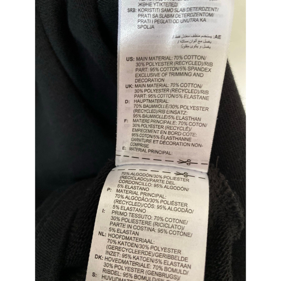 Adidas Cropped Logo Pullover Sweatshirt Black XS Women’s Athleisure Streetwear - Picture 5 of 6